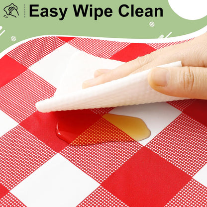 misaya 4 Packs 54 x 78 Inch Checkered Disposable Table Cloth