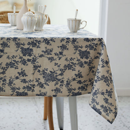 YiHomer Pastoral Rectangle Table Cloth 100% Polyester Fabric 60 x 102 Inch