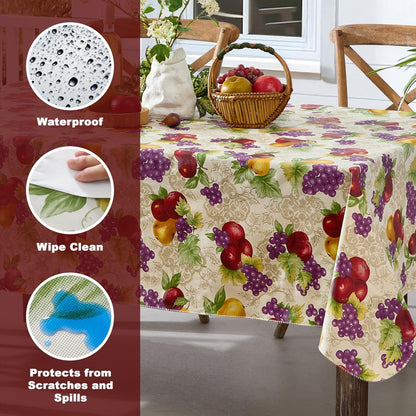 Newbridge Avalon Fresh Ripe Fruit 52”x52” Square Vinyl Tablecloth