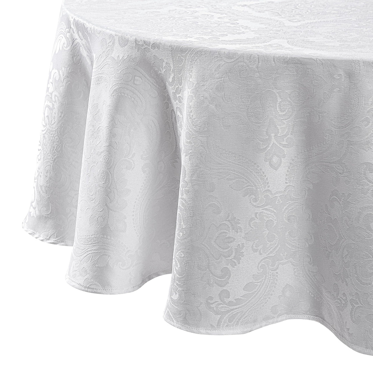 Caiden Elegance Damask Tablecloth, Cranberry - 60" W x 120" L