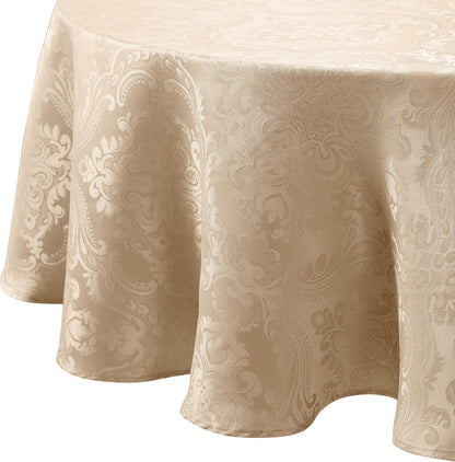 Caiden Elegance Damask Tablecloth, Cranberry - 60" W x 120" L