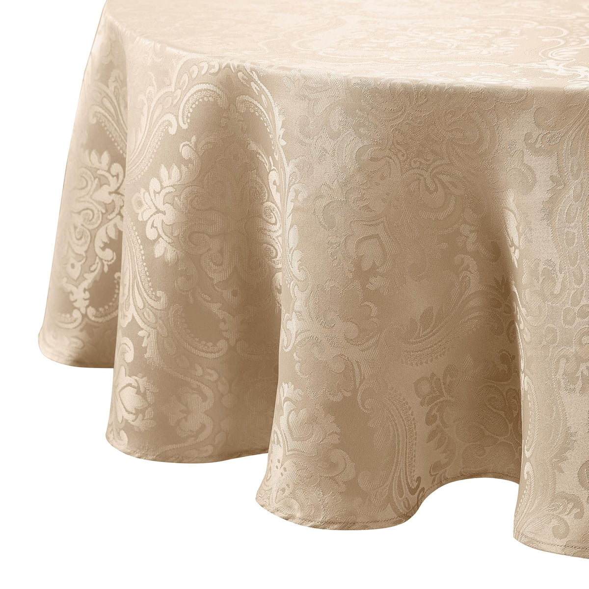 Caiden Elegance Damask Tablecloth, Cranberry - 60" W x 120" L