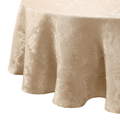 Caiden Elegance Damask Tablecloth, Cranberry - 60" W x 120" L