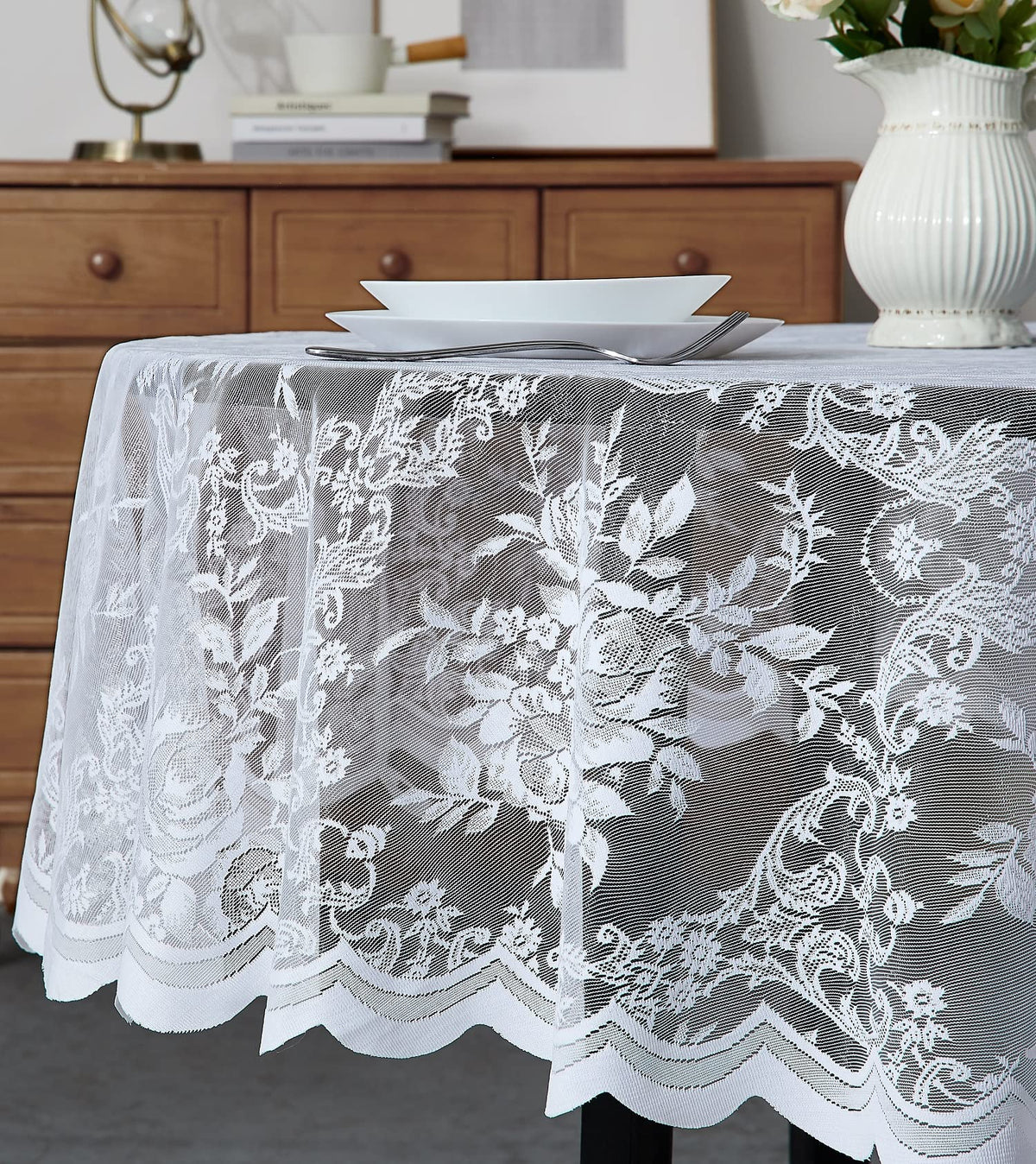 Warm Home Designs 60 x 120 Gold Rectangle Lace Tablecloth. LTC Linen 120