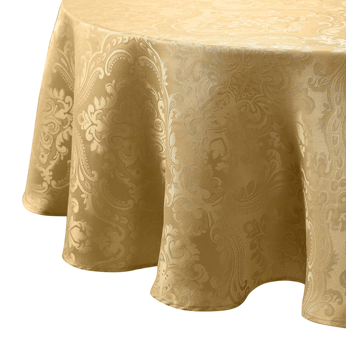 Caiden Elegance Damask Tablecloth, Cranberry - 60" W x 120" L