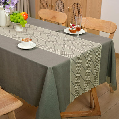 Rectangle Waterproof Tablecloth Linen Textured Table Cloth,Stain and Wrinkle Resistant Washable Fabric Table Cover for Dining, Party, Camping and Outdoor, 52 x 70 Inch, Vine Bloom