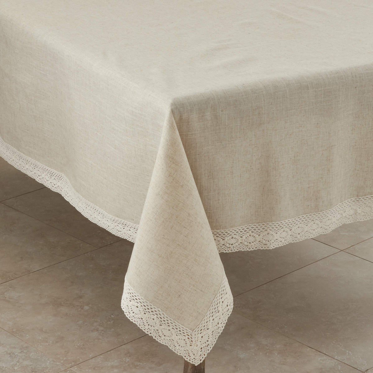 SARO LIFESTYLE 931 Tablecloth Natural 70" X 180" Oblong, Sold Per 1 PC