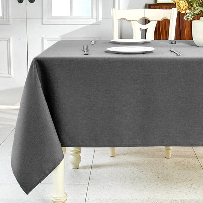 IVAPUPU Textured Linen Rectangle Table Cloth, Sage Green, 52 x 70 Inch
