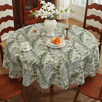 Rectangle Waterproof Tablecloth Linen Textured Table Cloth,Stain and Wrinkle Resistant Washable Fabric Table Cover for Dining, Party, Camping and Outdoor, 52 x 70 Inch, Vine Bloom
