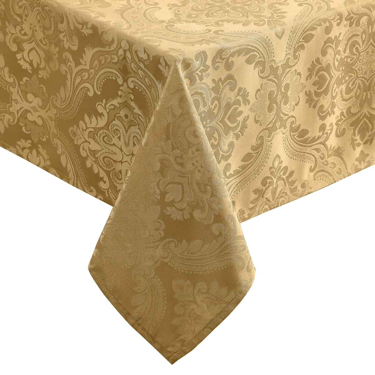Caiden Elegance Damask Tablecloth, Cranberry - 60" W x 120" L