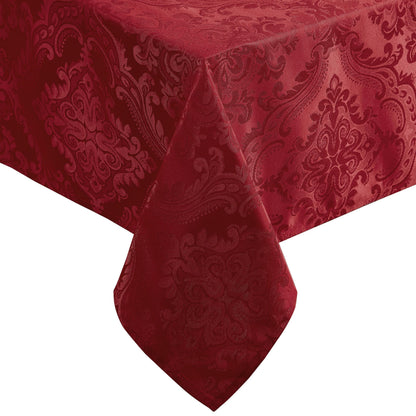 Caiden Elegance Damask Tablecloth, Cranberry - 60" W x 120" L