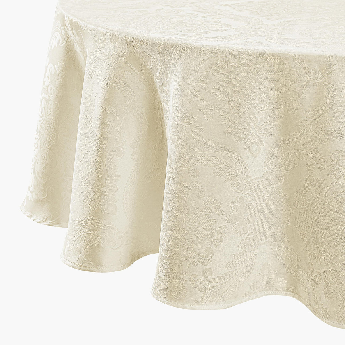 Caiden Elegance Damask Tablecloth, Cranberry - 60" W x 120" L