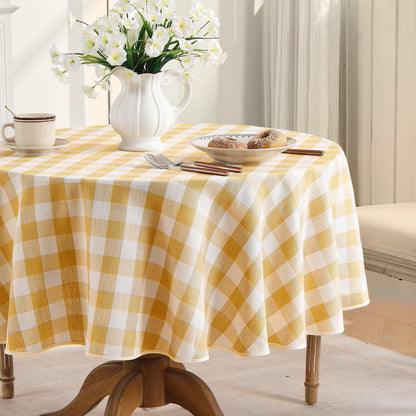 Gingham Tablecloth Rectangle Table, Cotton Linen Style Picnic Checkered Table Cloth Farmhouse Washable Wrinkle Free Buffalo Plaid Table Cover for Outdoor Birthday Party, Pink, 60x75