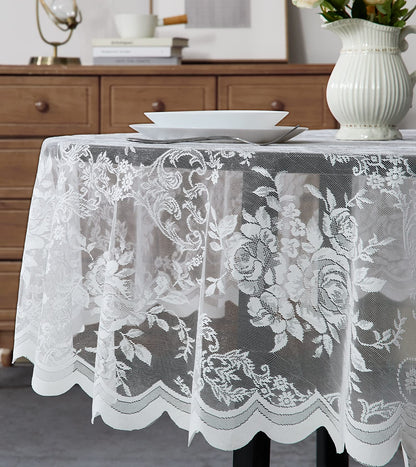 Warm Home Designs 60 x 120 Gold Rectangle Lace Tablecloth. LTC Linen 120