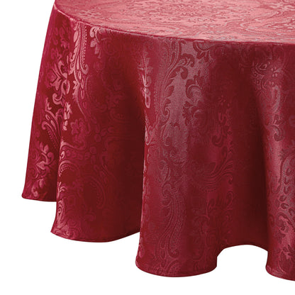 Caiden Elegance Damask Tablecloth, Cranberry - 60" W x 120" L