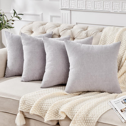 GAWAMAY Decorative Square Throw Pillow Covers 18"x18" Inch Set of 2, Super Soft Chenille Pillows Cover Fall Pillowcase for Living Room Bedroom Sofa Couch Cushion Cover Navy Blue 45x45cm (Only Covers)