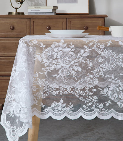Warm Home Designs 60 x 120 Gold Rectangle Lace Tablecloth. LTC Linen 120