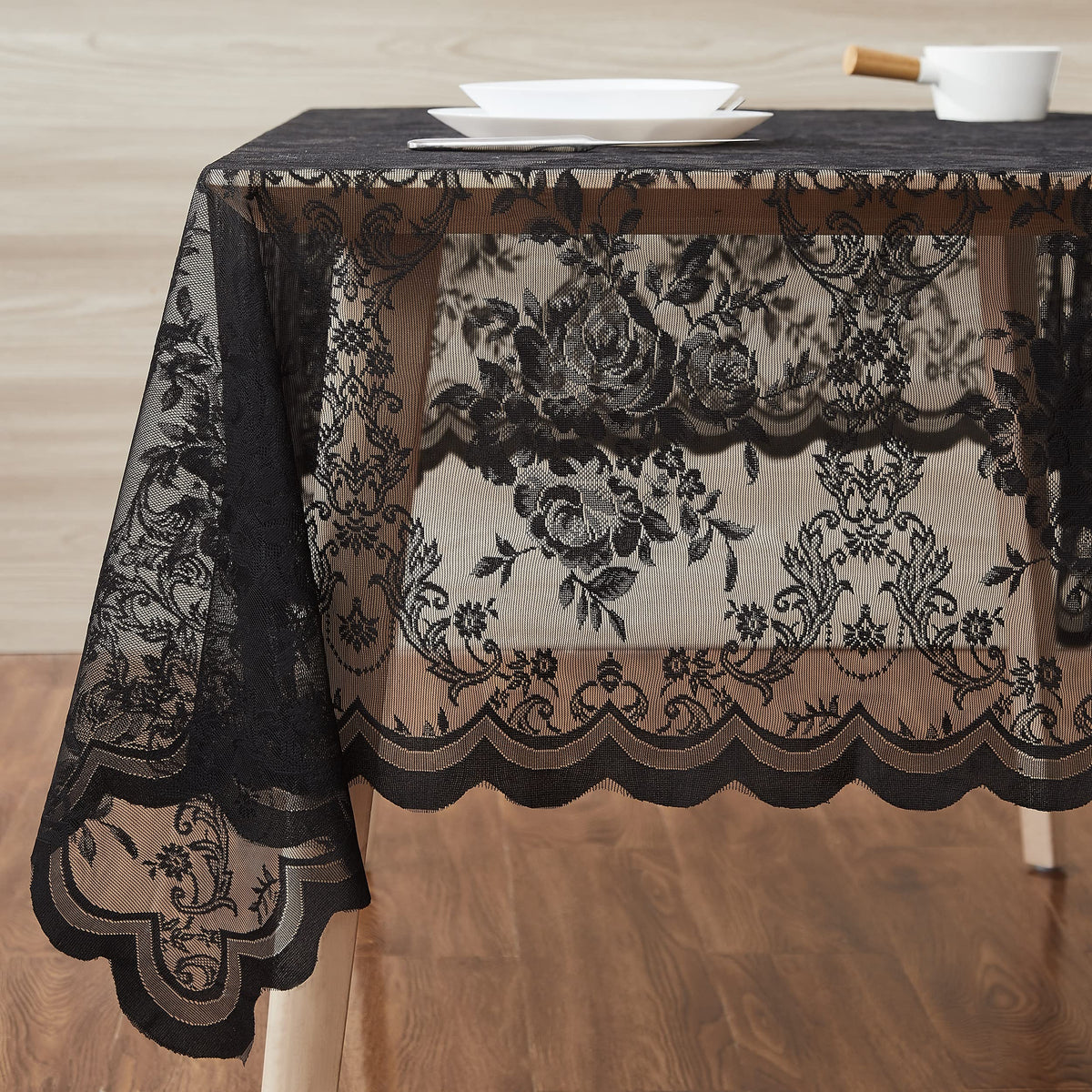 Warm Home Designs 60 x 120 Gold Rectangle Lace Tablecloth. LTC Linen 120