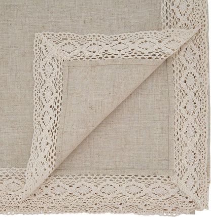 SARO LIFESTYLE 931 Tablecloth Natural 70" X 180" Oblong, Sold Per 1 PC